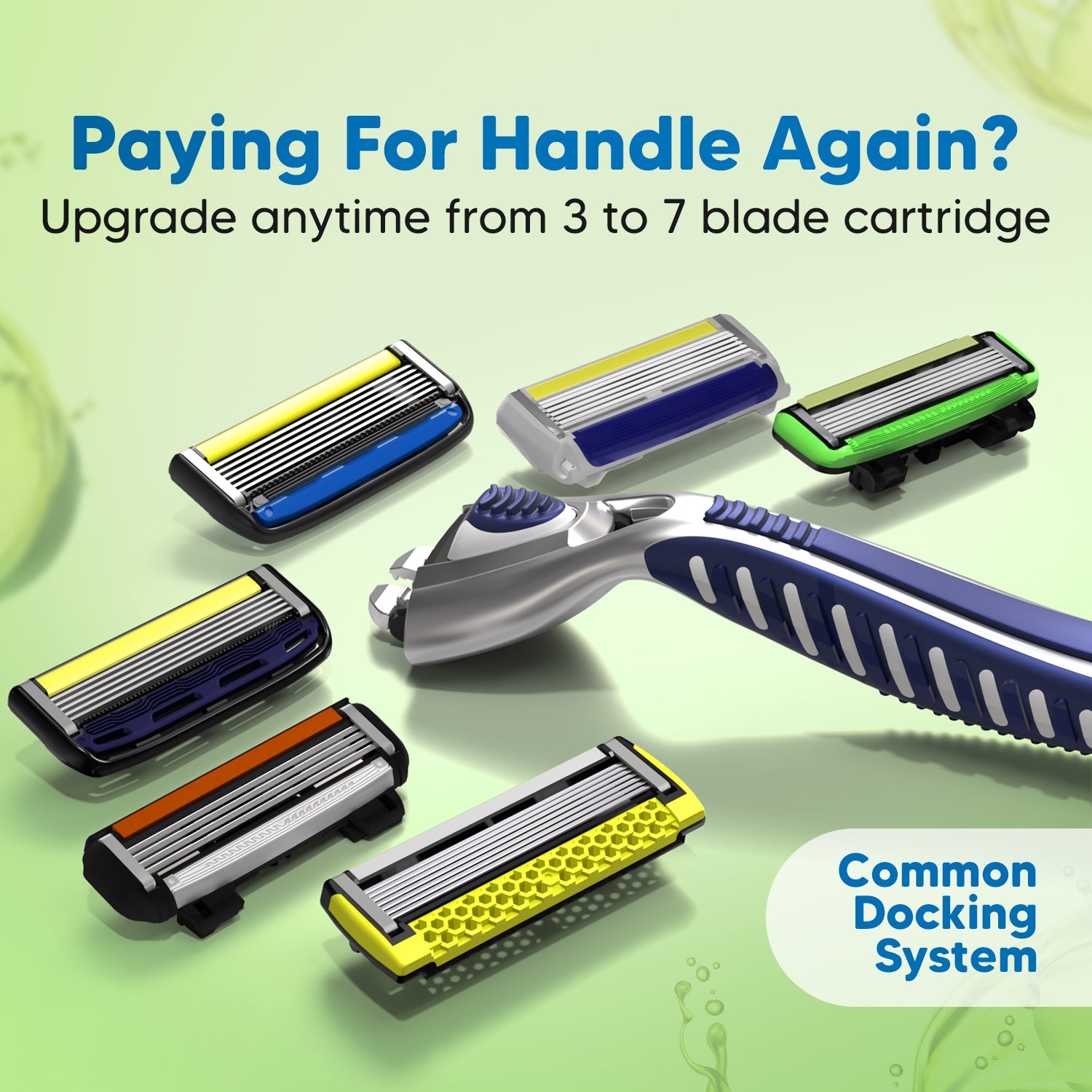 Pro 6 Maxxx Razor Value Set for Men With Back Blade | World's First 6 Blades Razor