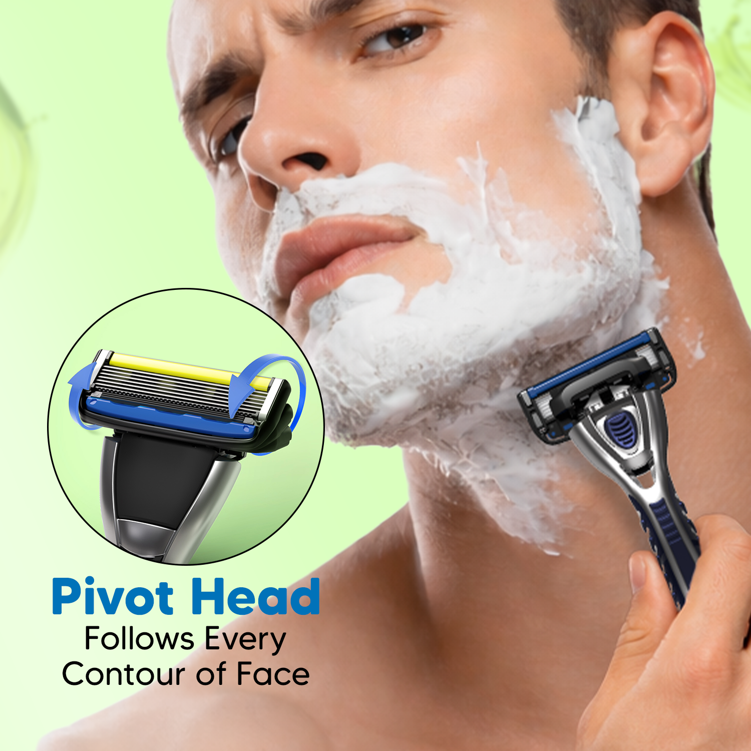 Pro 6 Maxxx Razor Value Set for Men With Back Blade | World's First 6 Blades Razor