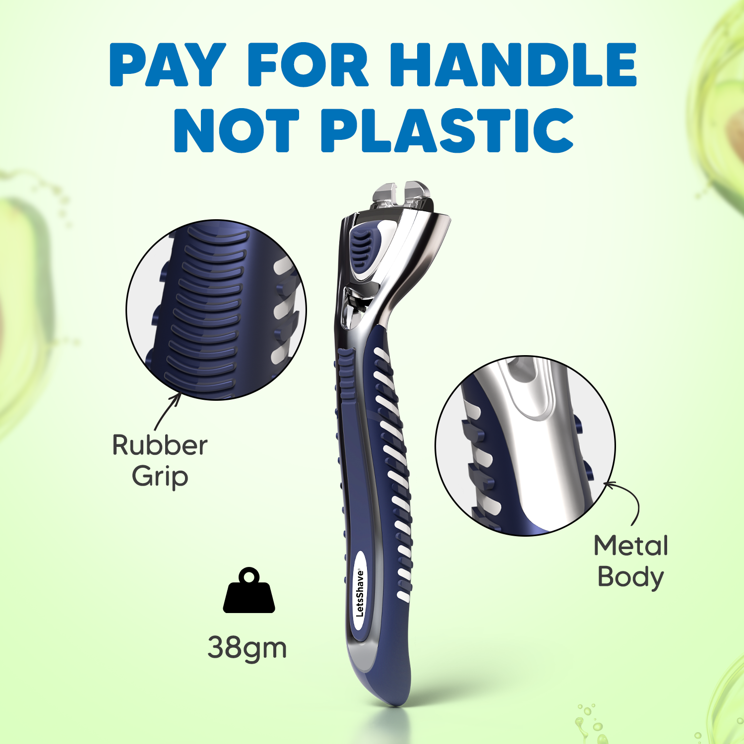 Pro 6 Maxxx Razor Value Set for Men With Back Blade | World's First 6 Blades Razor