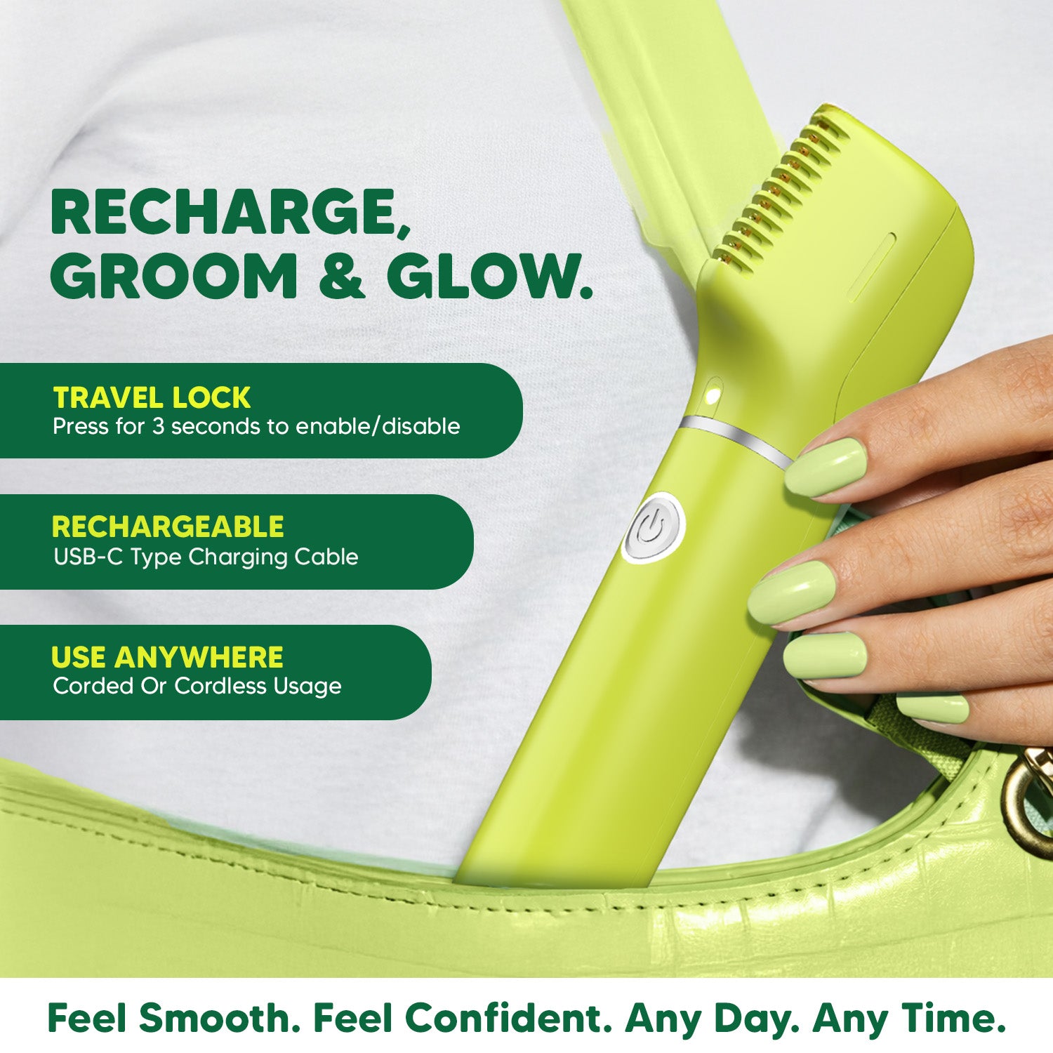 All Under Trimmer Pro | For Women | Pain-Free Waterproof Bikini & Body Trimmer with Gold Titanium Blades