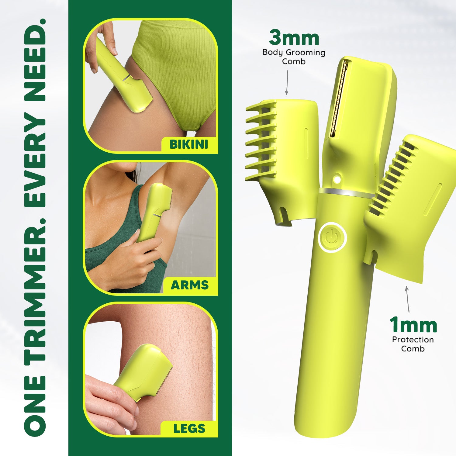 All Under Trimmer Pro | For Women | Pain-Free Waterproof Bikini & Body Trimmer with Gold Titanium Blades