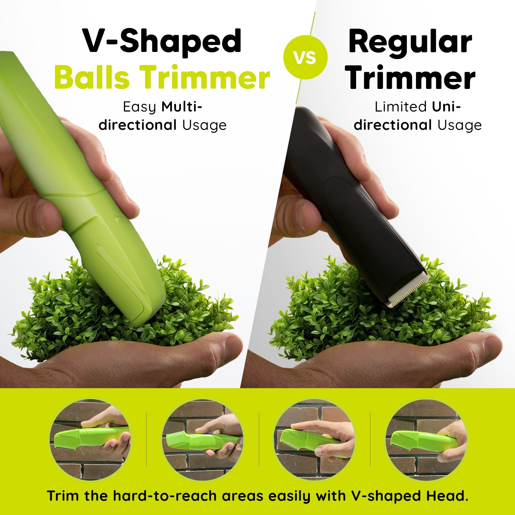 Balls Trimmer & Body Groomer with Vertical Head | For Perfect Body Grooming(11-in-Box Kit)
