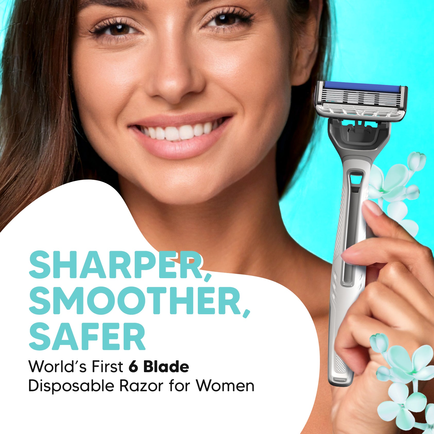 Stay Smooth On-The-Go | Evior Portable 6-Blade Disposable Razors Pack of 10 | Easy, Anytime Shaving