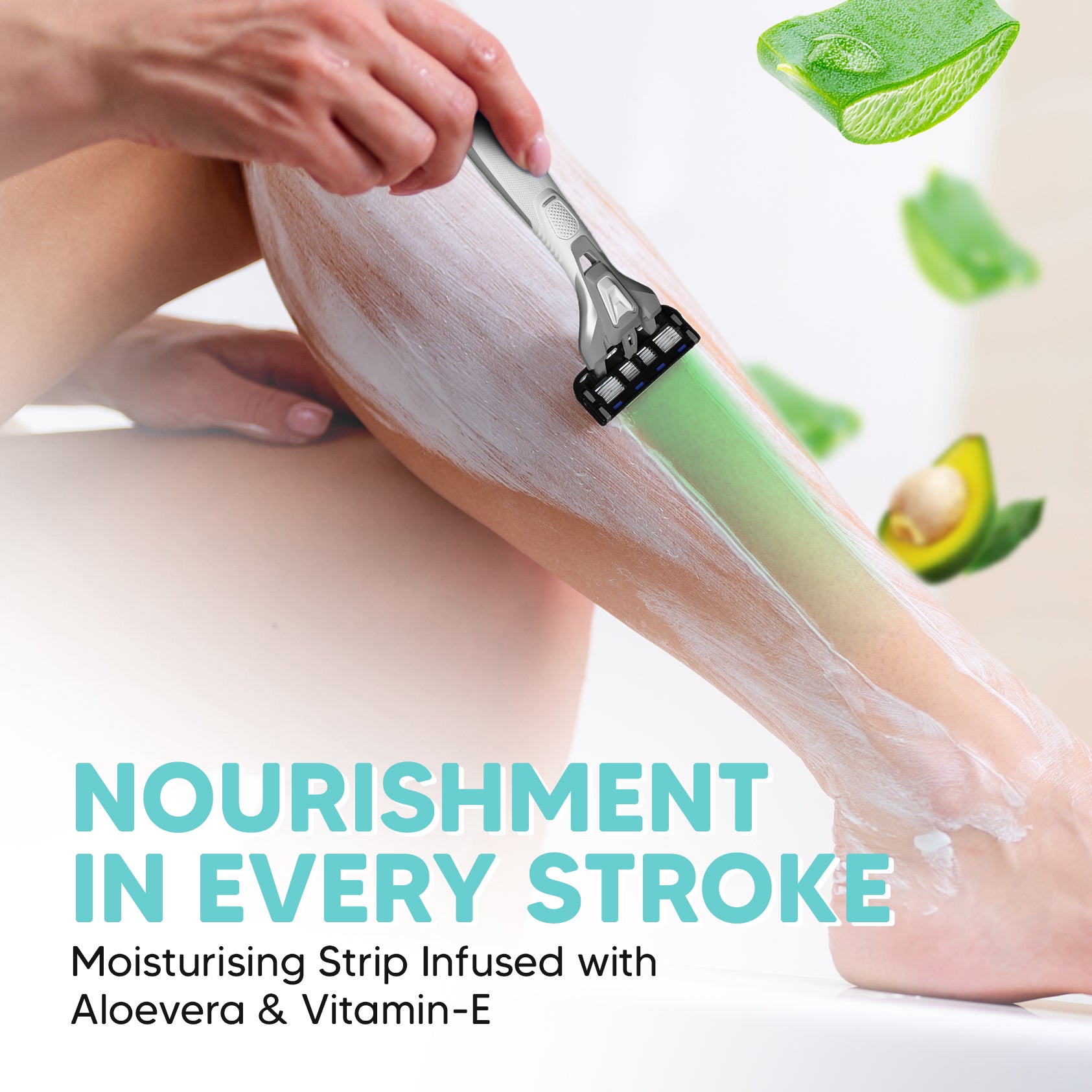 Stay Smooth On-The-Go | Evior Portable 6-Blade Disposable Razors Pack of 10 | Easy, Anytime Shaving