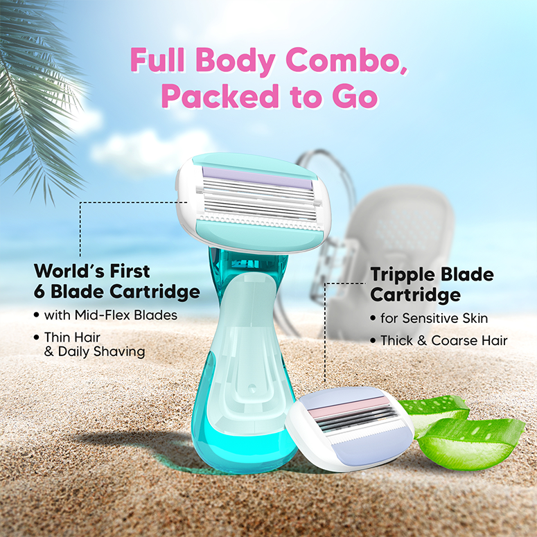 Evior Flyyy Razor Value Set – 1 Handle + 4 Blades