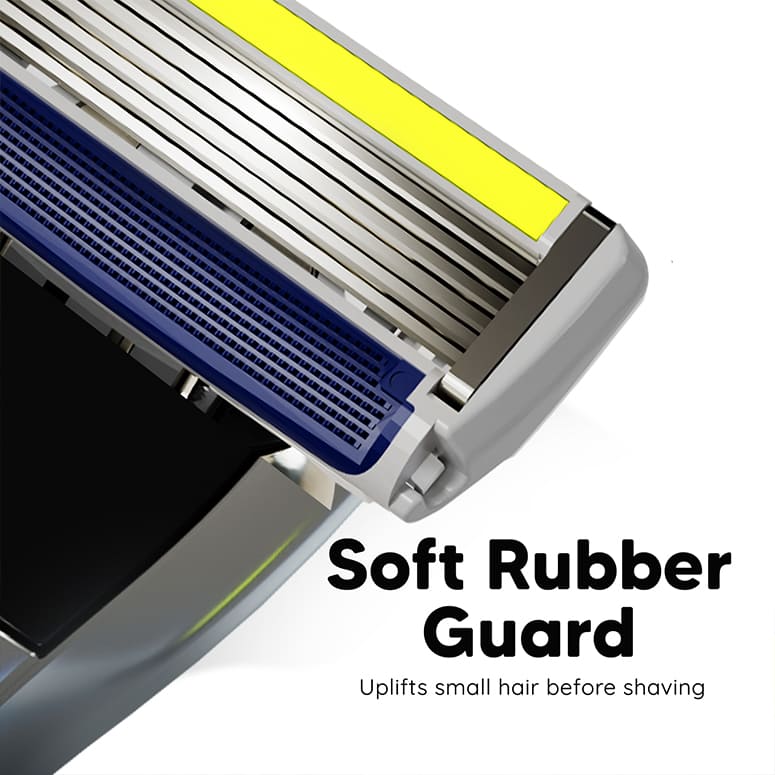 LetsShave Pro 6 Plus soft rubber guard—lifts small hair for smoother glide