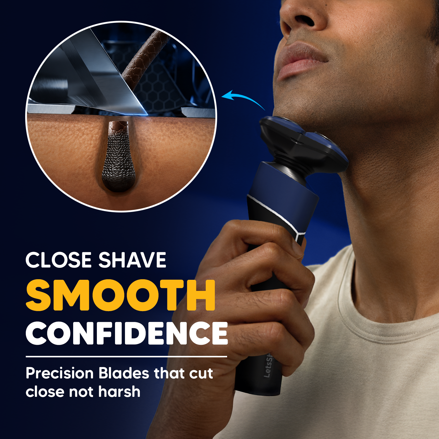 360 Pro Shaver | 6D Magnetic Head Electric Shaver for Men | Wet & Dry Grooming