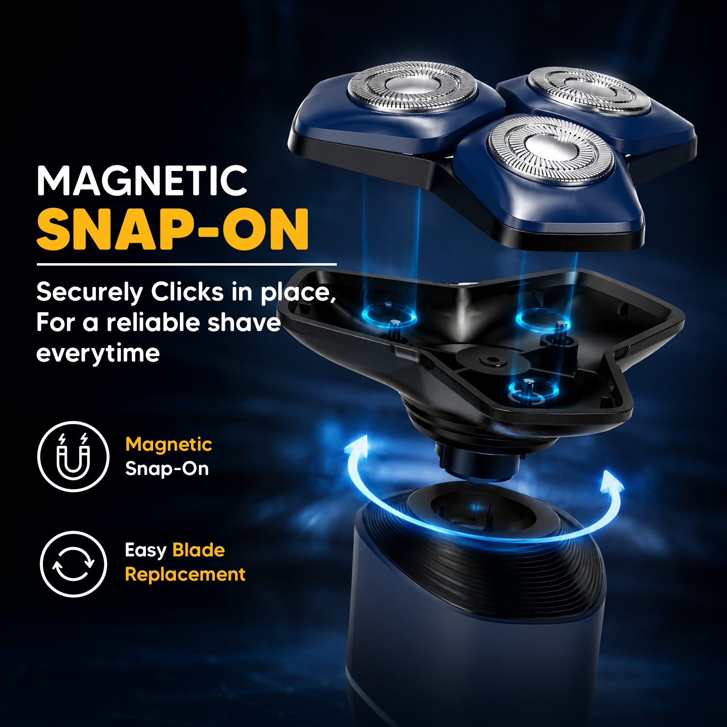 360 Pro Shaver | 6D Magnetic Head Electric Shaver for Men | Wet & Dry Grooming