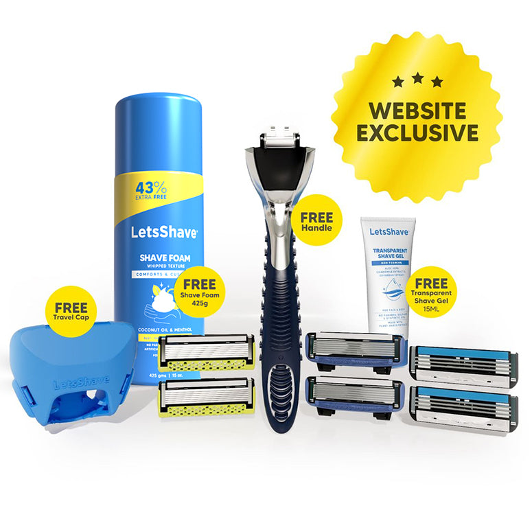 Website Exclusive 6-months Of Shaving Kit | With World's First & Only 7-Blades Technology