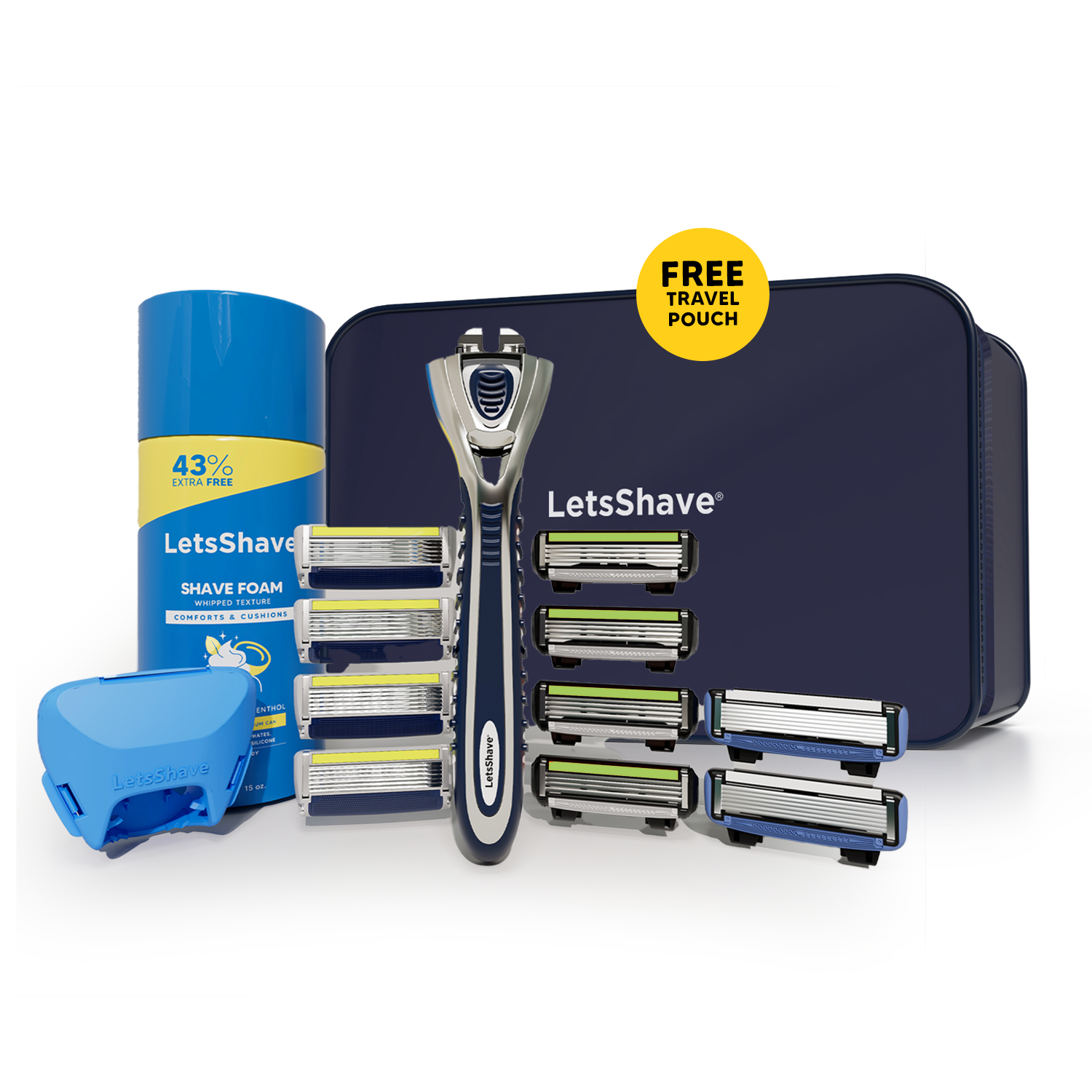Best-Selling 1-Year Shaving Kit + FREE Travel Pouch & Shave Foam