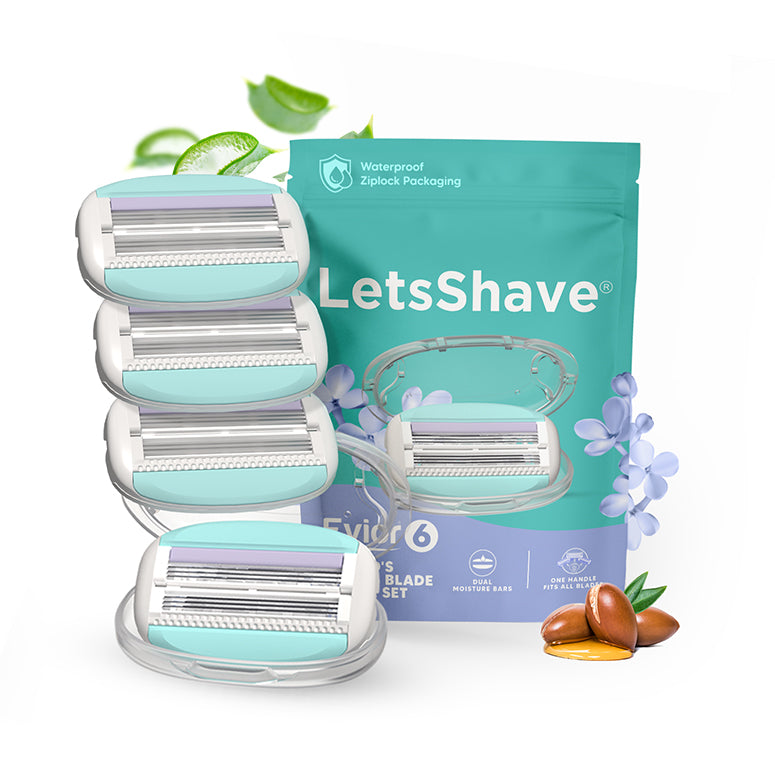 Stay Smooth for Longer | Evior 6-Blade Razor Refills Pack of 4