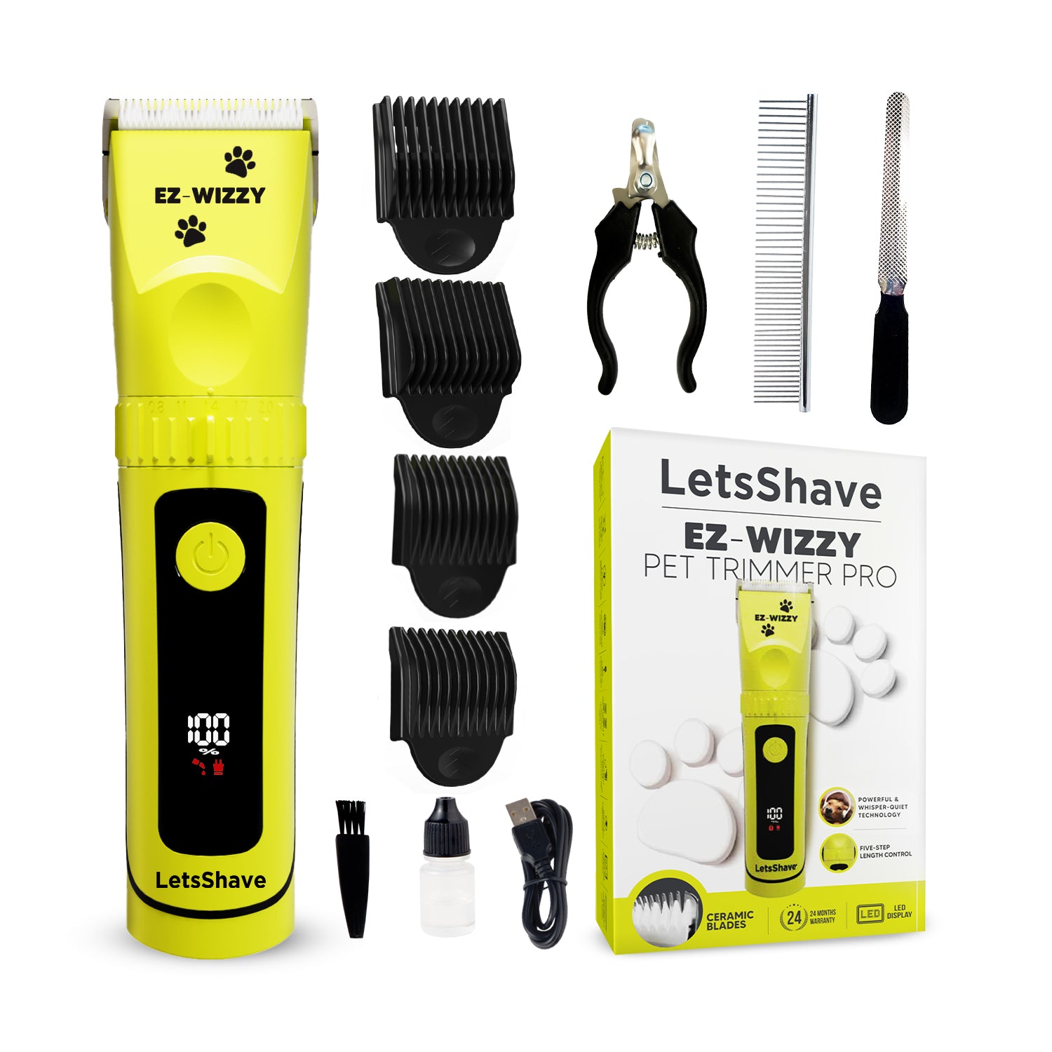 EZ-WIZZY Pet Trimmer Pro With Grooming Kit  | Everything for Your Pet's Best Look
