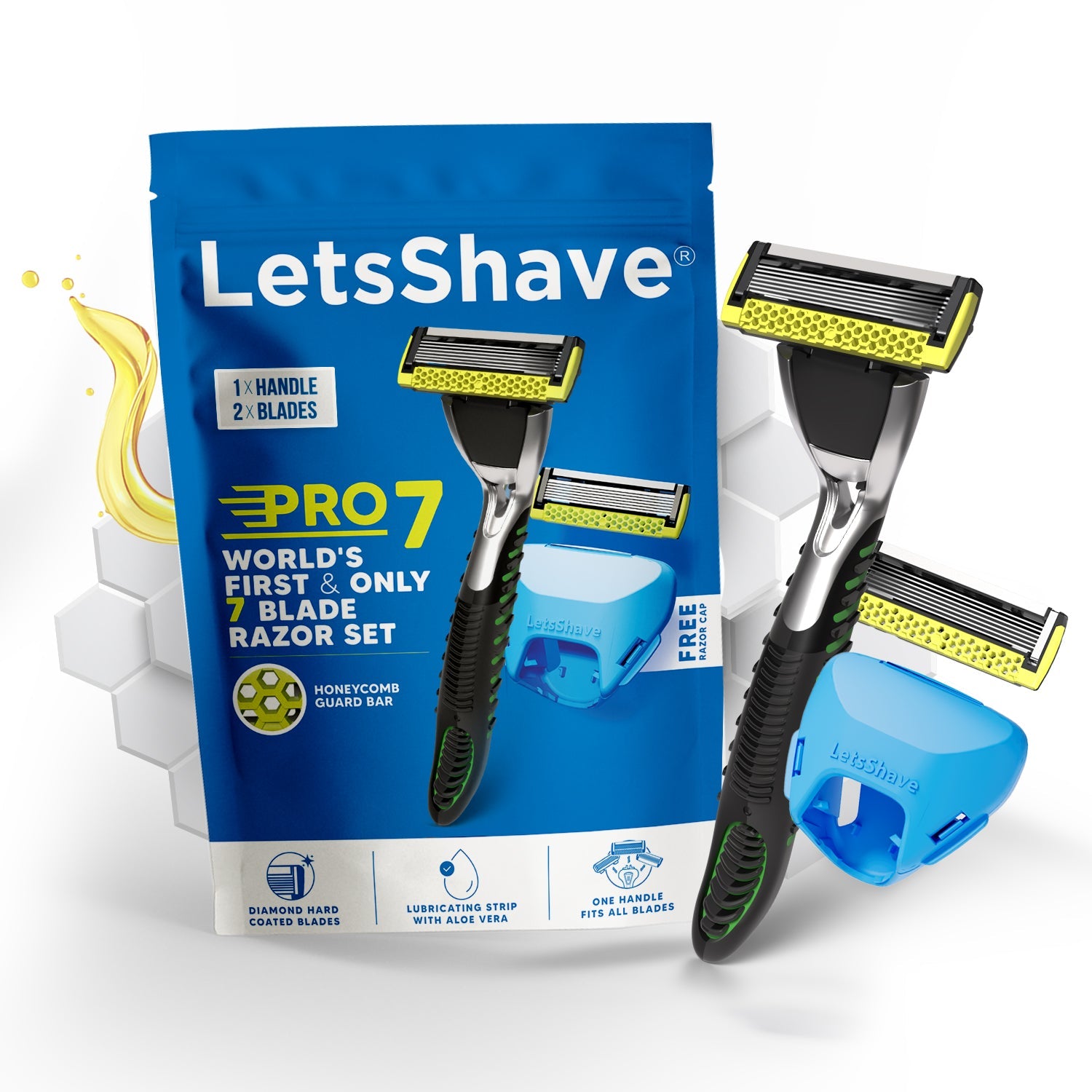 Pro 7 Razor Set – World’s First 7-Blade Razor For Men