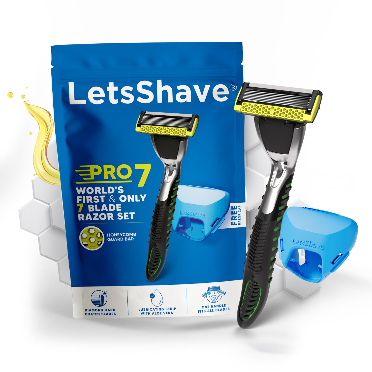Pro 7 Razor | Trial Pack | World’s First 7-Blade Razor For Men